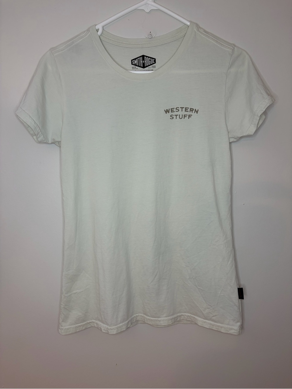 Smith + Rogue Western Stuff Graphic Tee Small Cream 100% Cotton